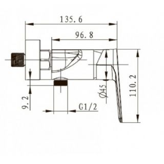 Смеситель для ванны с душем KAISER Atrio 60077