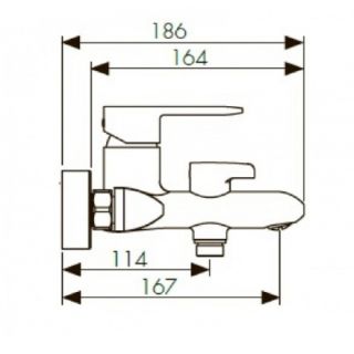 Смеситель для ванны с душем KAISER Comba 48077