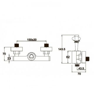 Смеситель для ванны KAISER Vista 65077