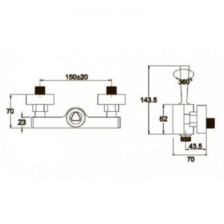 Смеситель для ванны KAISER Vista 65177