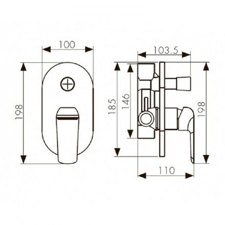 Смеситель для ванны KAISER Glory 69177