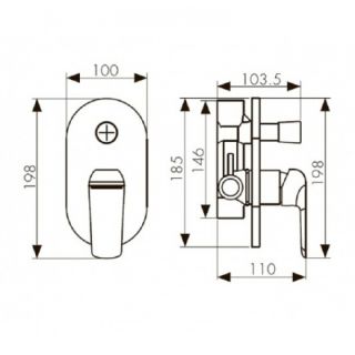 Смеситель для ванны с душем KAISER Glory 69277