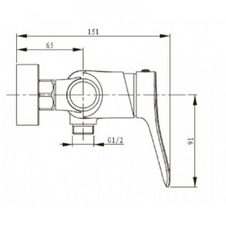 Смеситель для ванны с душем KAISER Sena 74077