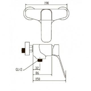 Смеситель для ванны с душем KAISER Sona 75077