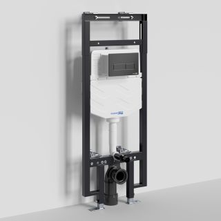Система инсталляции для унитазов WasserKRAFT Dinkel 58TLT.010.ME.MB03 с кнопкой смыва