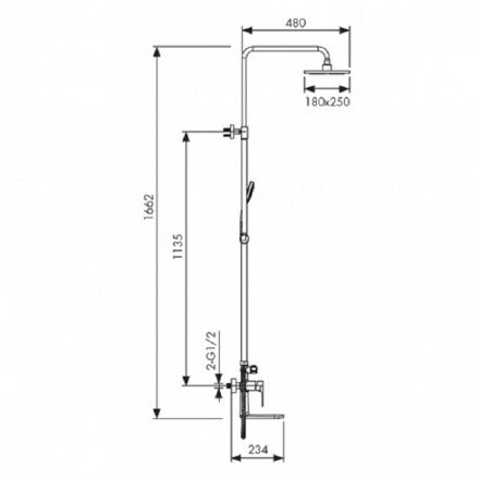 Душевая стойка KAISER Linear 59182