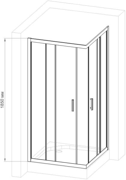 Душевой уголок Royal Bath HPD 80x80см белый RB80HPD-T