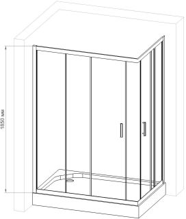 Душевой уголок Royal Bath HKD 100x80см белый RB8100HPD-C Душевой уголок Royal Bath HKD 100x80см белый RB8100HPD-C