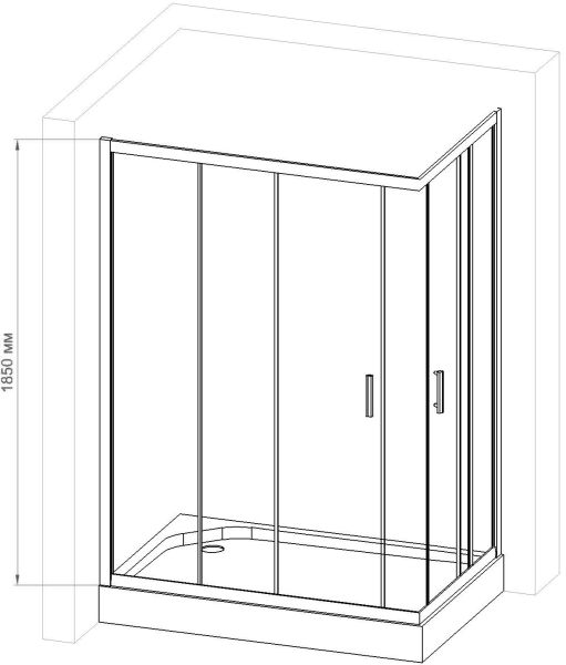 Душевой уголок Royal Bath HKD 100x80см белый RB8100HPD-C Душевой уголок Royal Bath HKD 100x80см белый RB8100HPD-C