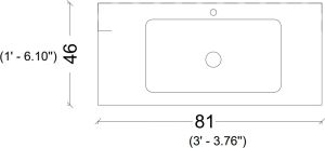Раковина Armadi Art Vallessi 80см белый 838-080-W