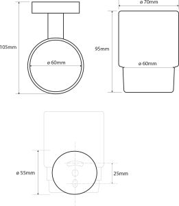 Стакан Sapho X-Round хром XR903