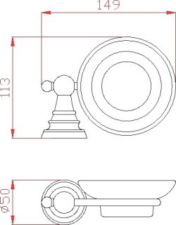 Мыльница Sapho Diamond бронза 1318-02