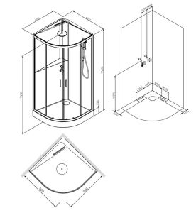 Душевая кабина Am.Pm Gem W90C-333-090WTA 90x90