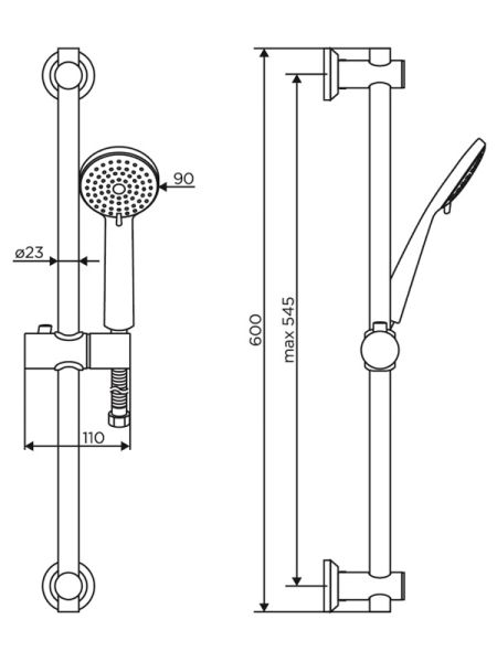 душевой гарнитур Dorff Logic D0103000SS
