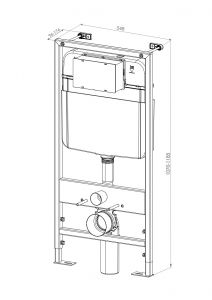 Комплект D&K DS1432501 инсталляция DI8055119 унитаз DT1436025 клавиша смыва DB1439025