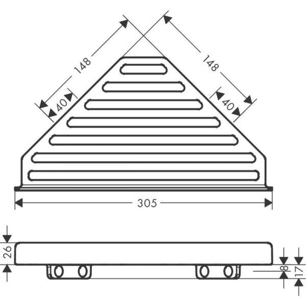 Угловая полка  Hansgrohe AddStoris 41741670