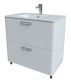Напольная тумба с раковиной IDDIS Brick BRI80WFi95K 80см белый