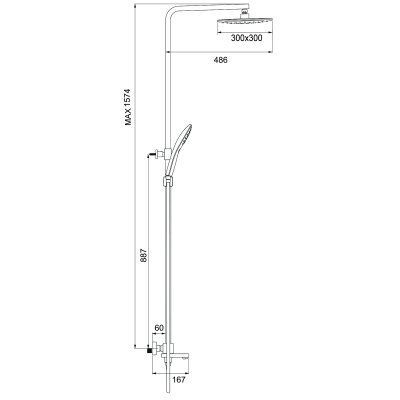 Душевая стойка Gappo G2418-40 с термостатом хром Душевая стойка Gappo G2418-40 с термостатом хром