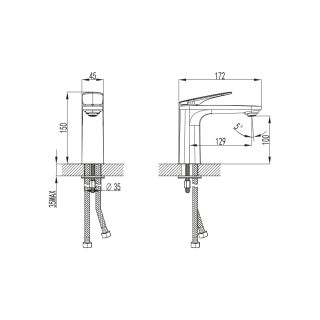 Смеситель для раковины AQUAme Imola AQM6710GM графит матовый