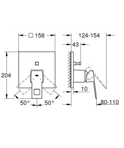 Смеситель для душа Grohe Eurocube 24062000 хром