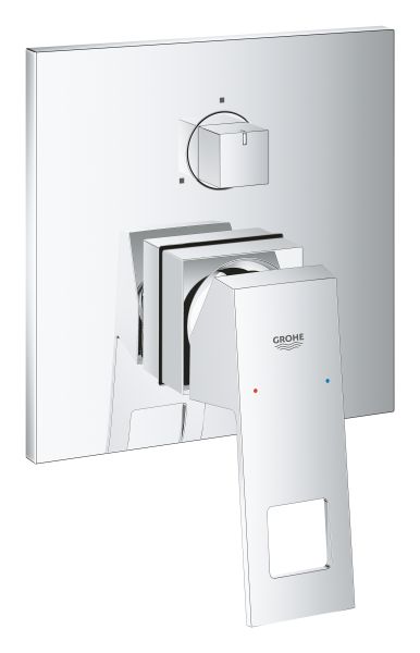 Смеситель однорычажный с переключателем на 3 положения, GROHE Eurocube, хром, (24094000)
