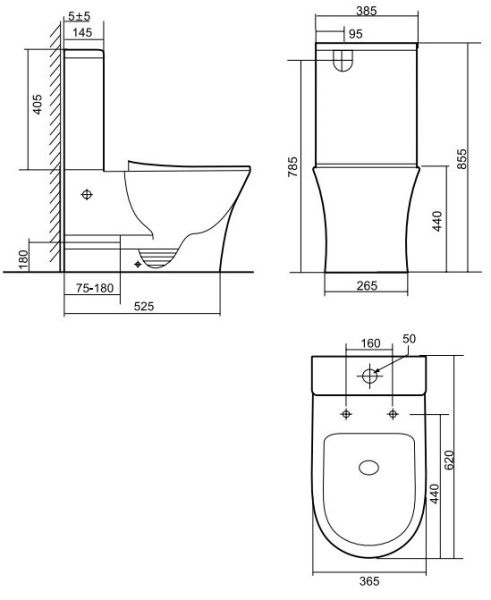 Унитаз напольный Triton-Pro Corso CO-6606 Щ0000061000 белый