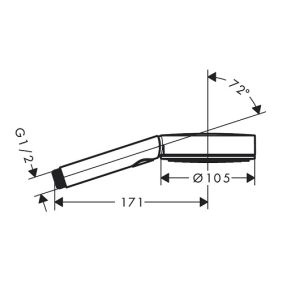 Душевая лейка Hansgrohe Pulsify Select S 105 3jet Activation 24100700