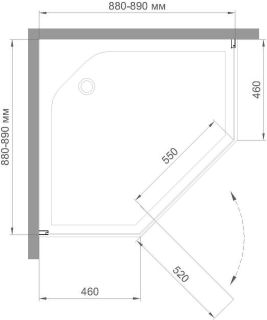 Душевой уголок Royal Bath TR 90x90см хром RB90TR-C-CH Душевой уголок Royal Bath TR 90x90см хром RB90TR-C-CH