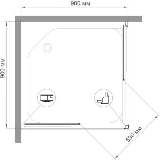 Душевой уголок Royal Bath HPD 90x90см хром RB90HPD-T-CH Душевой уголок Royal Bath HPD 90x90см хром RB90HPD-T-CH