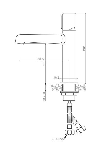 Смеситель для раковины Agger Slim A2202100