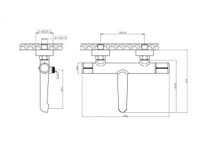 Смеситель для ванны/душа Agger Slim A2210000