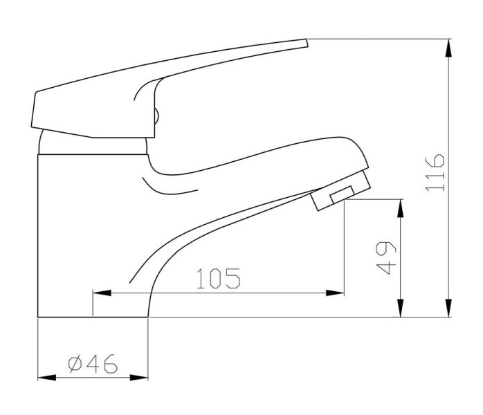 Смеситель для раковины Agger Exact A2102100