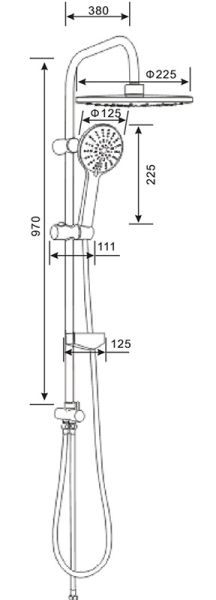 Душевая система Agger Brave A2392200, хром