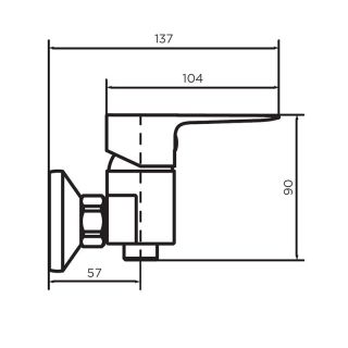 Смеситель для душа Dorff PRIME NEW D4010200