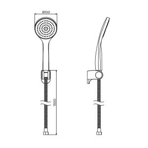 Комплект аксессуаров для душа Dorff COMFORT D0208000BL