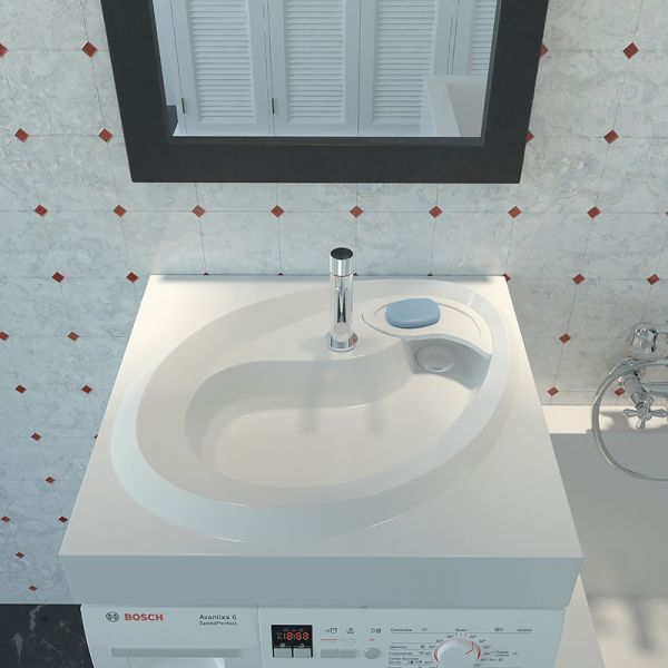 Раковина над стиральной машиной Madera Ameli 60см белый 4627173210058