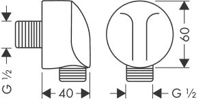 Шланговое подсоединение Hansgrohe Fixfit 27454340