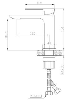 Смеситель для раковины Orange Lutz M04-021w белый Смеситель для раковины Orange Lutz M04-021w белый