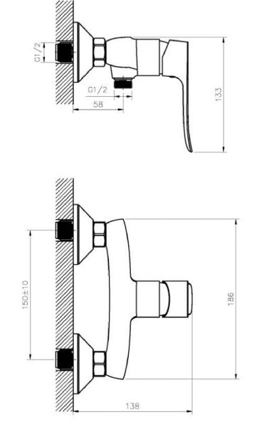 Смеситель для душа Agger Nice A2520000