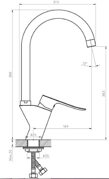 Смеситель для кухни Agger Nice A2500200