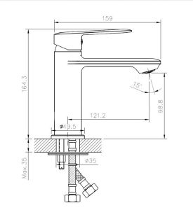 Смеситель для раковины Agger Clean A2402100