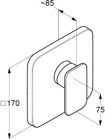 Встраиваемый смеситель для душа Kludi E2 хром 496550575