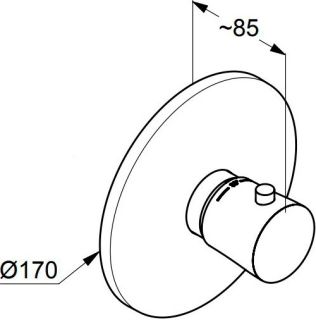 Встраиваемый смеситель для душа Kludi Balance с термостатом чёрный/хром 527298775 Встраиваемый смеситель для душа Kludi Balance с термостатом чёрный/хром 527298775