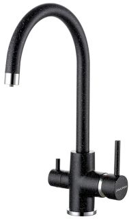 Смеситель для кухни Paulmark Essen Es213211-308 чёрный Смеситель для кухни Paulmark Essen Es213211-308 чёрный