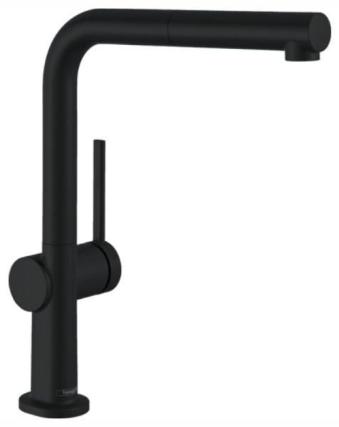 Смеситель Hansgrohe Talis M54 72808670 для кухни черный матовый