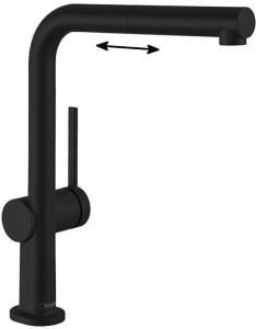 Смеситель Hansgrohe Talis M54 72808670 для кухни черный матовый