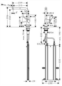 Смеситель Hansgrohe Talis M54 72809800 для кухни сталь