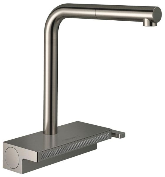 Смеситель Hansgrohe Aquno Select M81 73830800 с вытяжным изливом 2 режима струи под сталь