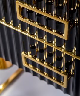 Тумба под раковину Armadi Art Monaco 80см чёрный/золото 866-080-BG Тумба под раковину Armadi Art Monaco 80см чёрный/золото 866-080-BG