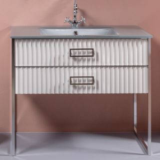 Тумба под раковину Armadi Art Monaco 100см белый/хром 866-100-WCR Тумба под раковину Armadi Art Monaco 100см белый/хром 866-100-WCR